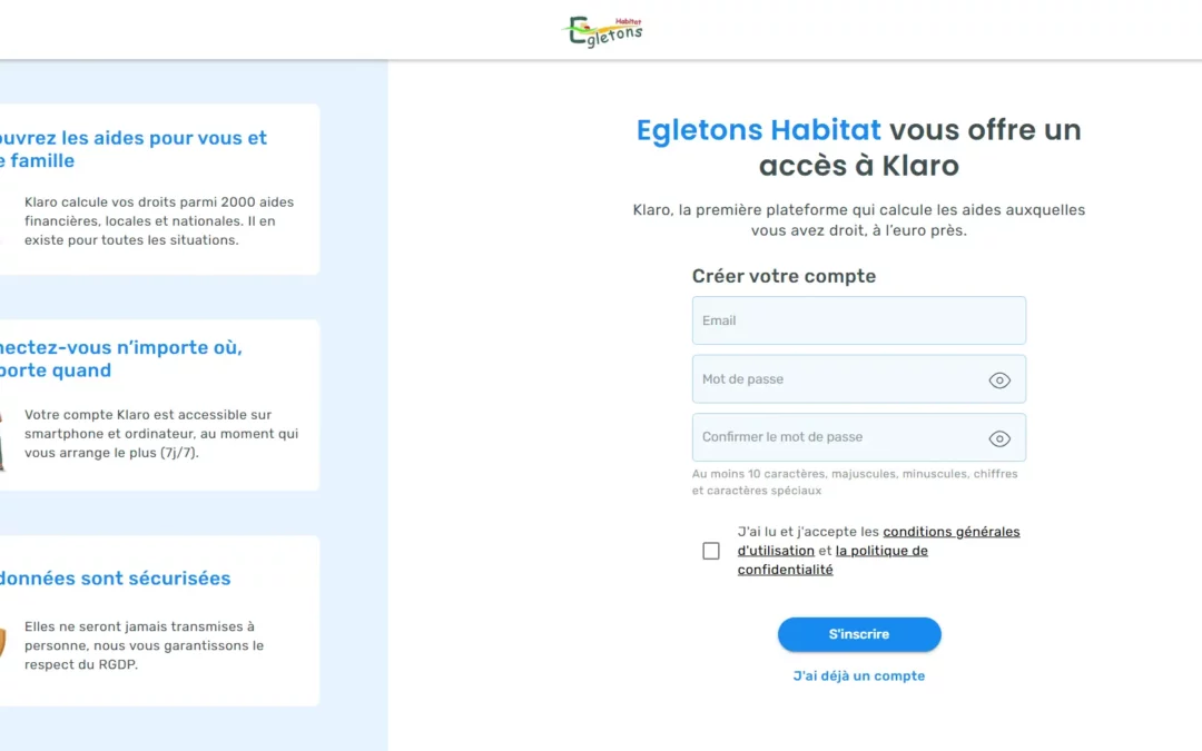 Boostez votre pouvoir d’achat avec Klaro, un service offert par Egletons Habitat !